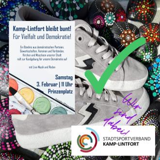 Aufruf zur Teilnahme an der Kundgebung.