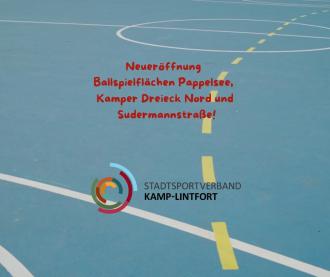 Eröffnung Ballspielflächen Pappelsee, Kamper Dreieck Nord und Sudermannstraße